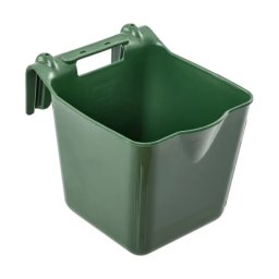 Găleată de hrănire, cu suport pentru suspendare, formă pătrată, verde închis, 13 litri :: Verde închis