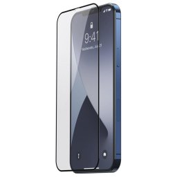 Folie Protectie Ecran Nevox pentru Apple iPhone 13 / Apple iPhone 13 Pro, Sticla securizata, Full Face, Full Glue, 3D, 9H, 0.33mm, cu Rama ajutatoare, Neagra