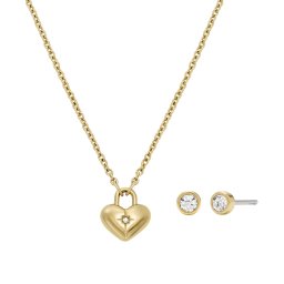 Fossil Set fermecător de bijuterii placate cu aur JF04881SET (colier, cercei)