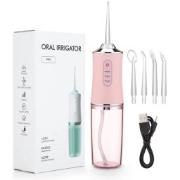 Irigator oral portabil Royall A8, Duș bucal pentru copii și adolescenți – 220ml, reîncărcabil USB, silențios, cu 3 moduri de funcționare | Roz
