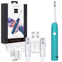 Periuță de dinți electrică sonică inteligentă, Set Premium Fashion Gift | Model pliabil, 5 moduri de funcționare, încărcare USB, ideală și pentru călătorii, turcoaz