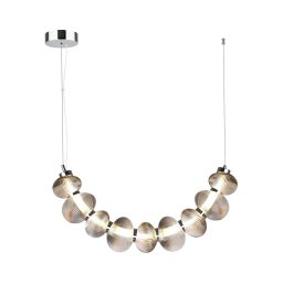 Lustră LED suspendată pe cablu BOLLA LED/36W/230V, crom lucios/gri fumuriu