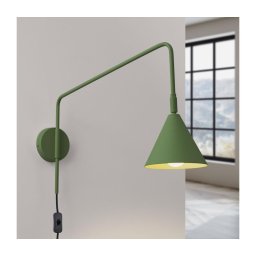 Lampă de perete Sollux SL.1700 NOX 1xE14/10W/230V verde