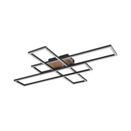 Plafonieră LED Globo 67208-40 DAKARI LED/40W/230V 3000K 60x80 cm negru