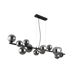 Lustră LED pe cablu Globo 56133-13H RIHA 13xG9/3,5W/230V fumuriu/negru
