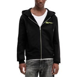 KARL LAGERFELD M Jachetă Klj Reg Zip-Up Fisheye Hoodie A3M20030 999 black