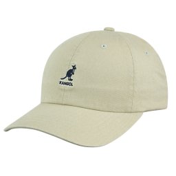 Sapca Kangol washed cotton adjustable baseball bej