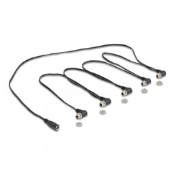 Splitter cablu DC 5.5x2.1mm la 5 x 5.5x2.1 mm M-M, Delock 90122