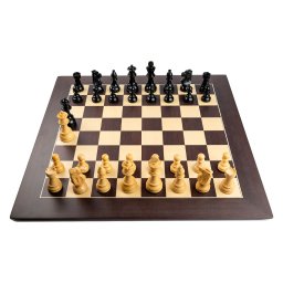 Piese sah Staunton 6 French Ebonised cu tabla de sah Barcelona Deluxe