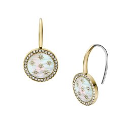 Fossil Cercei lungi placați cu aur Classic Mother of Pearl JF04867710