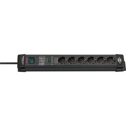 Prelungitor Brennenstuhl Premium-Line 6-way power strip (black, 1.8 meters, 26,000A surge protection)