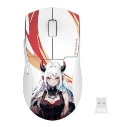 Mouse K1ng Max Anime, USB/USB Wireless/Bluetooth, White