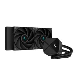 DeepCool CPU Water Cooler - LS520S Zero Dark (max. 19dB; max. 145.86 m3/h; 2x12cm, LED A-RGB)