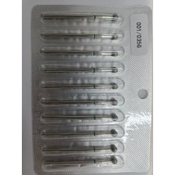 Capăt de freză de diamant pentru cuticule, bilă, brâu verde, 001/035G
