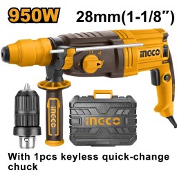 Ciocan Rotopercutor bormasina cu percutie SDS 950W cu Mandrina Automata 28mm Ingco RGH9528-2