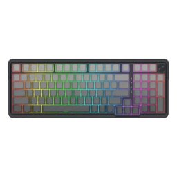 Tastatura Eisa Pro, RGB LED, USB/USB Wireless/Bluetooth, Negru