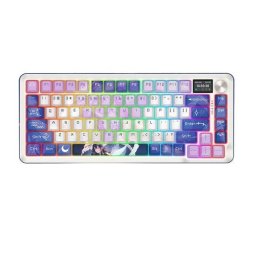 Tastatura Tastatura gaming mecanica Bluetooth cu si fara fir Redragon Flekact Pro alba Anime iluminare RGB