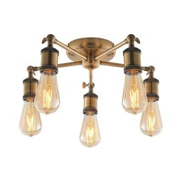 Endon 97244 - Spot halogen 5xE27/40W/230V, alamă