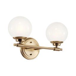 Aplică LED pentru baie Kichler KL-BENNO2-CPZ BENNO 2xG9/3W/230V IP44 alamă