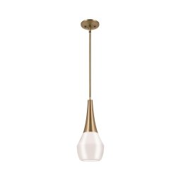 Lustră pe tijă Kichler KL-DEELA-P-CPZ DEELA 1xE27/60W/230V d. 17,8 cm alamă