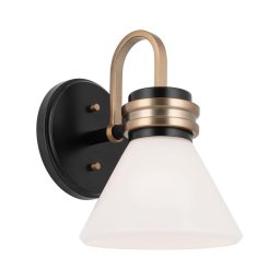 Lampă LED pentru baie Kichler KL-FARUM1-BK FARUM 1xG9/3W/230V negru/alamă