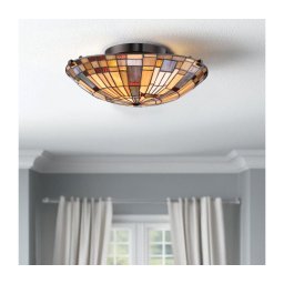 Quoizel QZ-INGLENOOK-F-SMALL – plafonieră INGLENOOK, 2x E27/60W/230V, Ø 40,7 cm