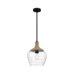 Lustră pe tijă Quoizel QZ-ROYER-1P-MBK ROYER 1xE27/60W/230V d. 30,2 cm