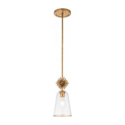 Lustră Quoizel STARING-MP-DG-CLEAR STARING 1xE27/40W/230V d. 18,4 cm auriu/transparent