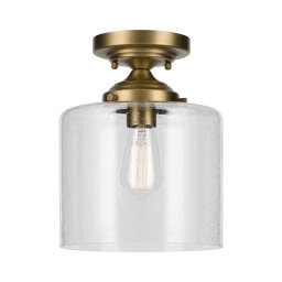 Plafonieră Kichler KL-WINSLOW-SF-NBR WINSLOW 1xE27/60W/230V d. 21,6 cm alamă