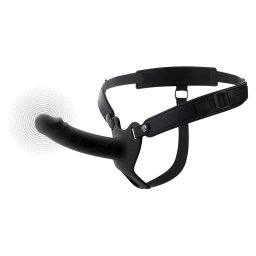 Hidden Desire Inferno Vibrating Silicone Hollow Penis Strap-On with Remote 16cm Black