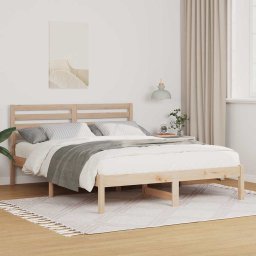 Cadru de pat cu headboard Maro 120 x 200 cm Lemn de brad solid GartenMobel Dekor
