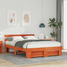 Cadru de pat Maro ceruit 140 x 200 cm Lemn de brad solid GartenMobel Dekor