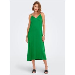 Green Ladies Satin Midishdresses pentru umerase DOAR Cosmo - Femei