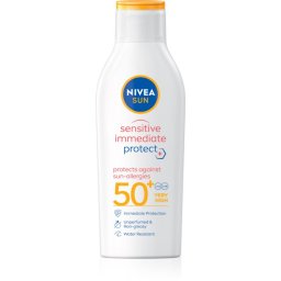 NIVEA SUN Sensitive Immediate lotiune de plaja pentru pielea sensibila SPF 50+ 200 ml