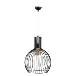 Lampa suspendata Elefant 527ABY1760, Metal, 38 cm, Design modern, Negru