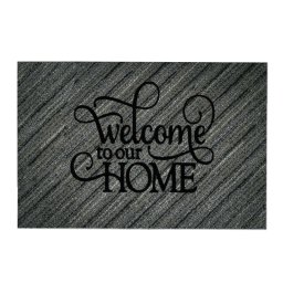 Covoras usa de la intrare Chilai Home 877CHL1163, 45x70 cm, PVC, Gri / Negru