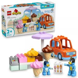 LEGO® DUPLO® Bluey Vizită cu Blue la furgoneta de înghețată 10458