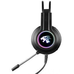 Casti de gaming stereo VARR, VH8030, USB, 2x jack, RGB, negru