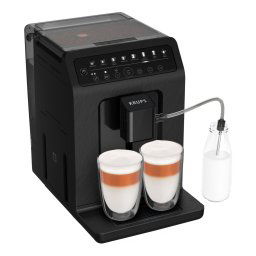 Espressor automat Krups Evidence Eco-Design EA897B10, 1450W, pompa 15 bari, functie One-Touch-Cappuccino, rasnita metalica, 8 bauturi, Negru