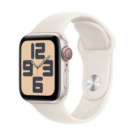 Smartwatch Apple Watch SE2 v3 GPS, 40 mm, carcasa Starlight Alu, curea Starlight Sport, S/M