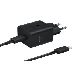 Incarcator retea Samsung EP-T4511XBEGEU, Super Fast Charger, 45W, USB Type-C, Low Standby, cablu Type-C (5A), Black