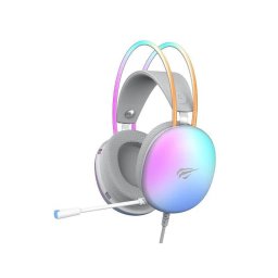 Casti cu fir Havit H2037d Gaming, Iluminare RGB, Alb