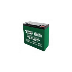 Acumulator Ted Electric, TED003782, 12V Vehicule Electrice, Dimensiuni 181 x 76 x 167 mm, Baterie 12V 25Ah M5