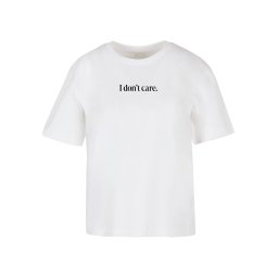 Miss Tee Tricou 'I Don´t Care' negru / alb