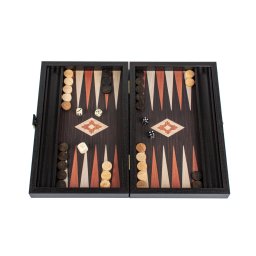 Set Backgammon din lemn lucrat manual cu rafturi laterale - (38 x 23) Design clasic si materiale de calitate - Wenge