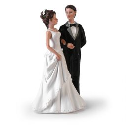 Figurina necomestibile Mire si Mireasa Cuplu Fericit H 17.5 cm