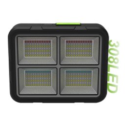 Proiector 308 LED Solar cu Baterie GD-2207B 4 Moduri de Iluminare 200W