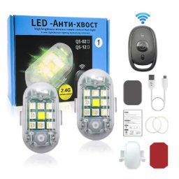 Set 2 mini stroboscope LED Wireless cu magnet acumulator si telecomanda pentru Auto Moto si Biciclete