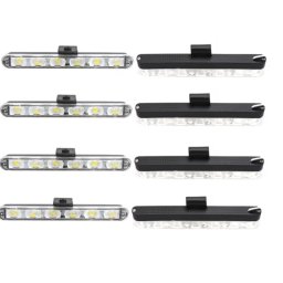 Set 8 lumini stroboscop galbene 6 LED grila telecomanda 12V