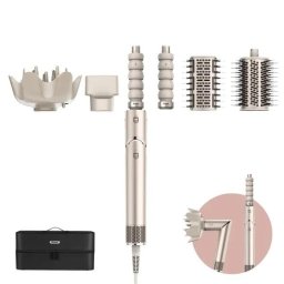 Ondulator Multistyler 1650W, 100°C, Coanda, 3 viteze, accesorii multiple, Beige/Champagner
